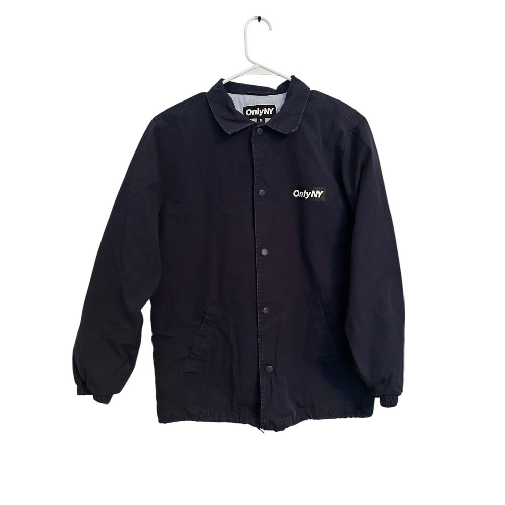 ONLY‎ NY Mens Navy Coach Jacket Size M